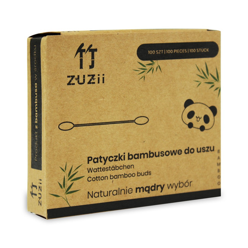 Patyczki Higieniczne Bambusowe Z Bawełną 100 Szt.  -  ZUZII