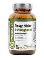 Ginkgo biloba ashwagandha memory complex bezglutenowe 60 kapsułek - Pharmovit