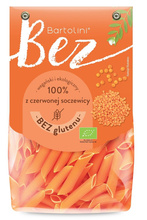 Makaron proteinowy penne z soczewicy czerwonej bezglutenowy 250 g - Bartolini (BIO)