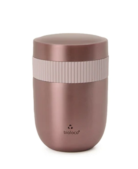 Lunchpot dwuczęściowy różowe złoto 420 ml + 200 ml - Chic-Mic