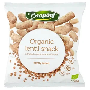 Chrupki z soczewicy delikatnie solone bezglutenowe 60 g - Biopont (EKO)