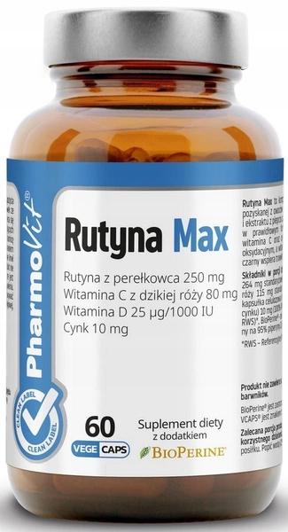 Rutyna Max Bezglutenowa 60 Kapsułek 31,5 G  -  PHARMOVIT (CLEAN LABEL)