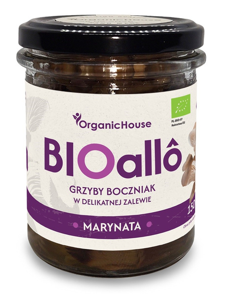 Bioallo Marynata - Grzyby Boczniak W Delikatnej Zalewie Bio 180 G - Organichouse