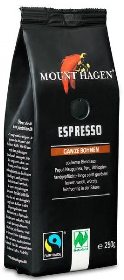 Kawa Ziarnista Arabica 100 % Espresso Fair Trade Bio 250 G  -  MOUNT HAGEN