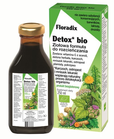 Detox suplement diety bezglutenowy 250 ml - Floradix (EKO)