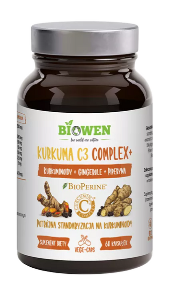 Kurkuma C3 complex + bezglutenowa 60 kapsułek - Hempking