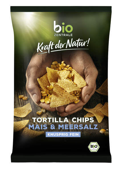 Chipsy Tortilla Nachosy z Solą Morską 125g - Bio Zentrale