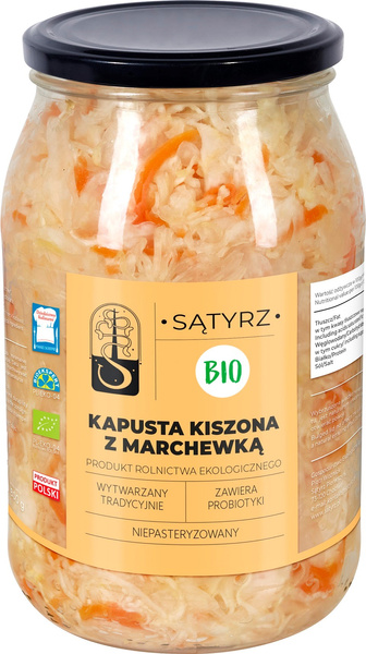 Kapusta Kiszona z Marchewką 800g - Sątyrz