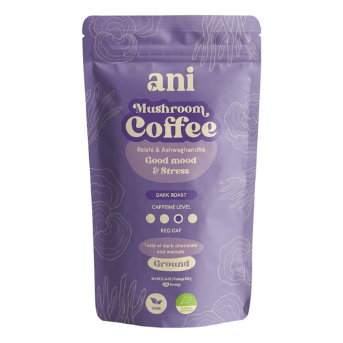 Kawa mielona arabica z reishi i ashwagandhą 350 g - Ani (EKO)