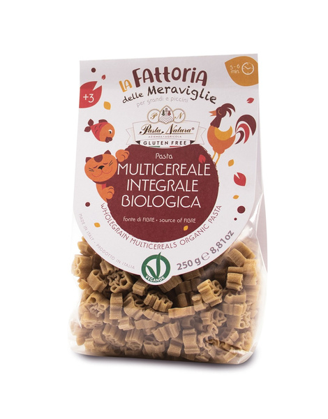 MAKARON (RYŻOWO - GRYCZANY Z AMARANTUSEM I TEFF DLA DZIECI) ZWIERZĘTA BEZGLUTENOWY BIO 250 g - PASTA NATURA