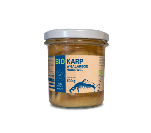 Karp w galarecie miodowej 300 g (słoik) - Ryby Z Serca Natury (BIO)