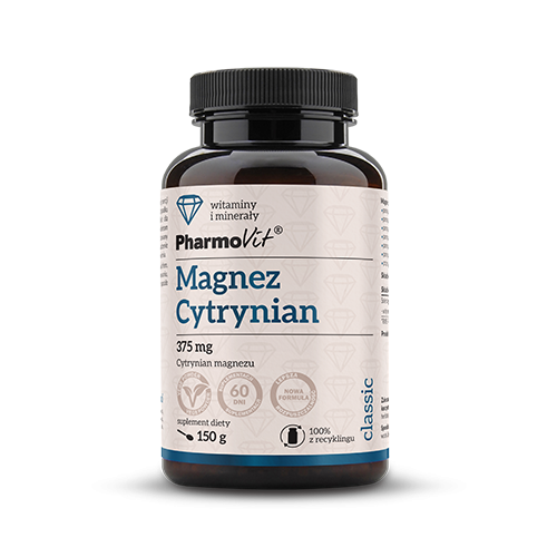 Cytrynian magnezu proszek bezglutenowy 150 g - Pharmovit