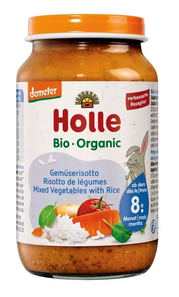 Obiadek Z Warzywami I Ryżem Od 8 Miesiąca Demeter Bio 220 G (Słoik)  -  HOLLE