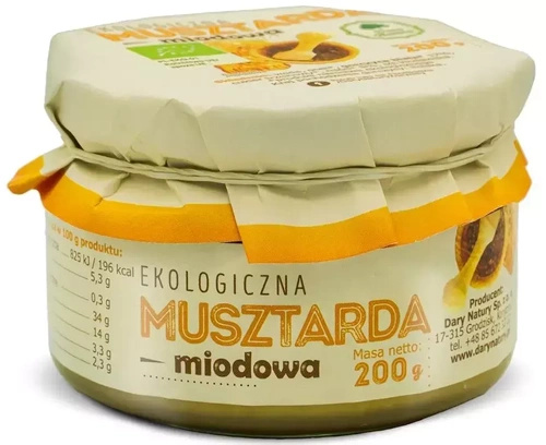 MUSZTARDA MIODOWA BIO 200 g – DARY NATURY