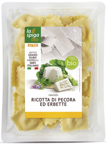 Ravioli świeże z ricottą boćwiną i ziołami 250 g - La Spiga (EKO)