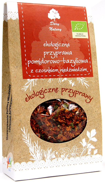 Przyprawa Pomidorowo-Bazyliowa z Czosnkiem Niedźwiedzim 40g - Dary Natury