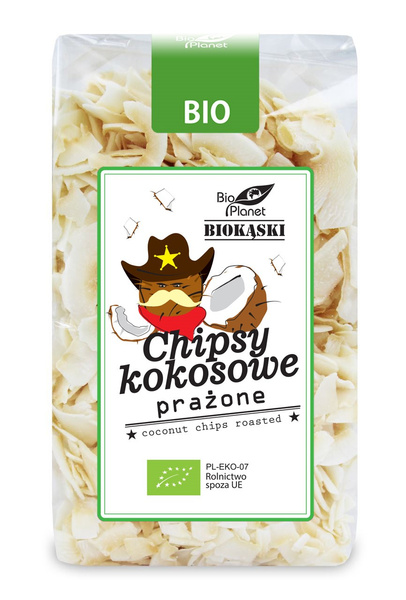 Chipsy Płatki Kokosowe Prażone  150g - Bio Planet - BIO EKO