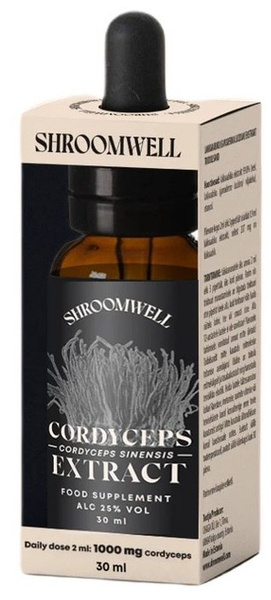 Grzyby cordyceps sinensis ekstrakt w kroplach 30 ml - Shroomwell
