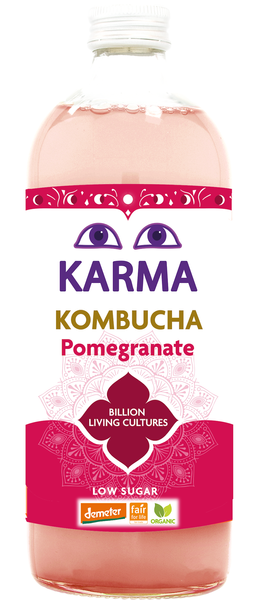 Kombucha z granatem niska zawartość cukru fair for life 1 l - Karma Kombucha (EKO)
