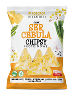 Chrupki piramidki proteinowe serowo cebulowe bezglutenowe 60 g - Popcrop