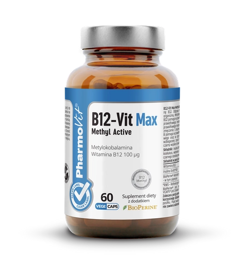 Witamina B12 60 Kapsułek 17,4 G (100 Mcg)  -  PHARMOVIT (CLEAN LABEL)