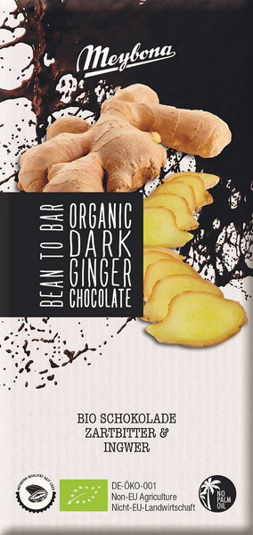 Czekolada gorzka z imbirem 100 g - Meybona (EKO)