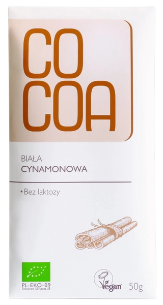 Czekolada Biała z Cynamonem 50g - COCOA
