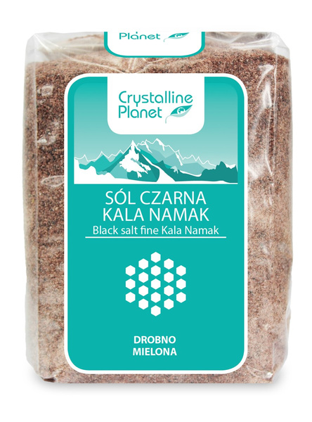 Sól czarna kala namak drobna 600 g - Crystalline Planet