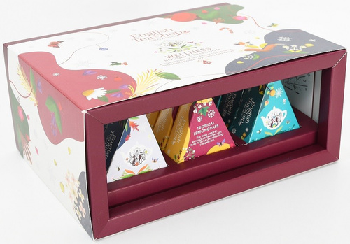 Kolekcja herbatek świątecznych piramidki wellness 3 smaki 12 szt. 24 g - English Tea Shop Organic (EKO)