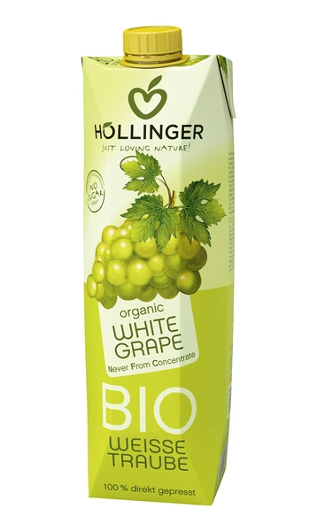 Sok z Białych Winogron 100% Bez Cukru 1L - Hollinger