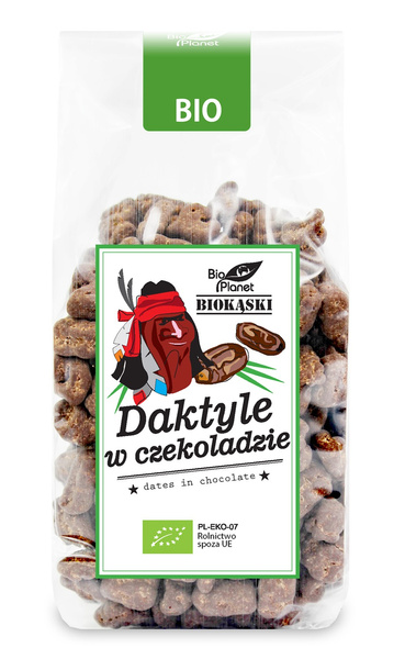 Daktyle W Surowej Czekoladzie Bio 250 g  -  BIO PLANET