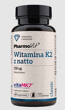 Witamina K2 bezglutenowa 60 kapsułek 150 µg- Pharmovit