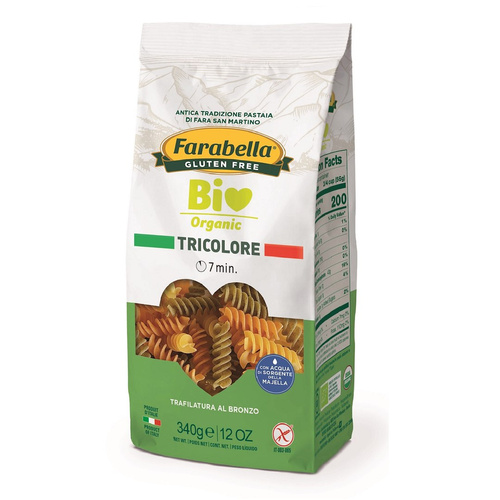 Makaron świderki kukurydziano ryżowy trójkolorowy bezglutenowy 340 g - Farabella (EKO)