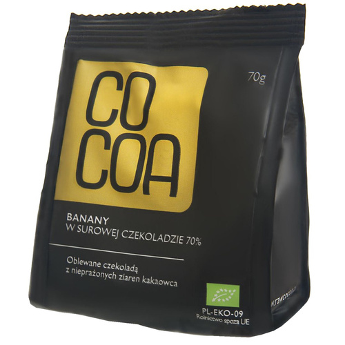 Banany w Surowej Czekoladzie 70g - COCOA EKO