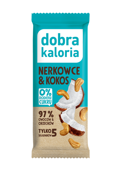 Baton Owocowy Kokos i Orzech 35g - Dobra Kaloria