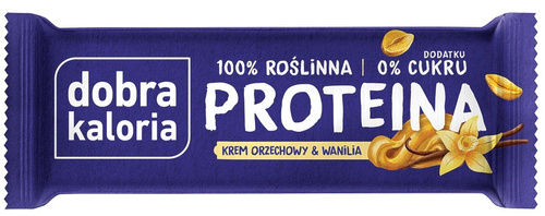Baton Proteinowy Masło Orzechowe z Wanilią 45g - Dobra Kaloria