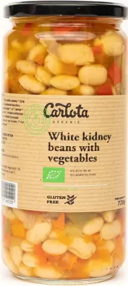 Biała Fasola z Warzywami 720g - Carlota Organic