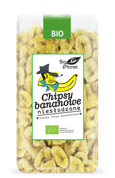 Chipsy Bananowe Niesłodzone 350g - Bio Planet - EKO