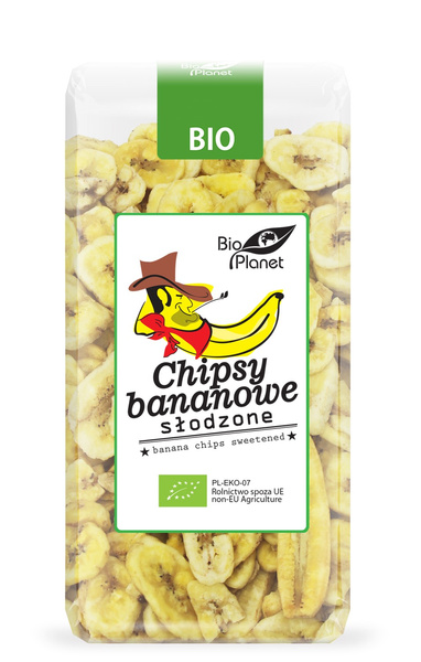 Chipsy Bananowe Słodzone 150g - Bio Planet - EKO