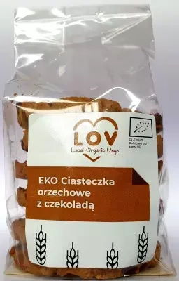 Ciasteczka Orzechowe z Czekoladą 240g - Local Organic Vege