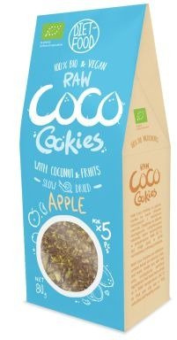 Ciastka Kokosowe z Jabłkiem 80g DIET-FOOD EKO