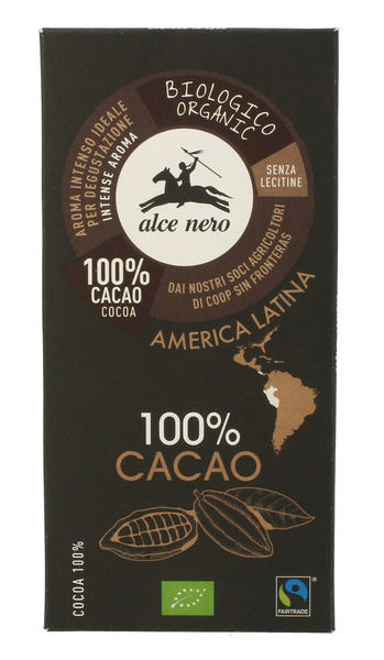 Czekolada Gorzka 100% Kakao 50g - Alce Nero