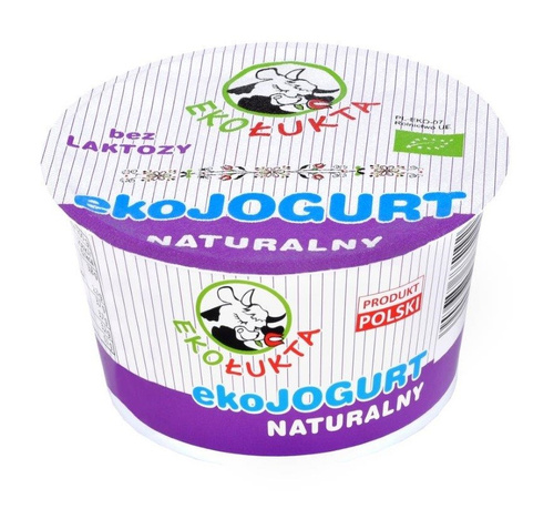 Ekologiczny Jogurt Naturalny Bez Laktozy 180g - EkoŁukta
