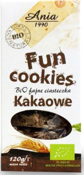 Fun Cookies Kakaowe Ciasteczka 120g - Bio Ania - EKO