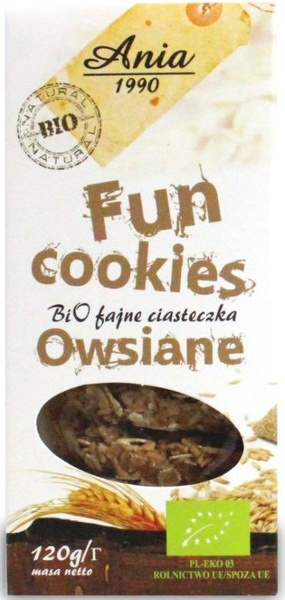 Fun Cookies Owsiane Ciasteczka 120g - Bio Ania - EKO