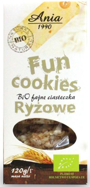 Fun Cookies Ryżowe Ciasteczka 120g - Bio Ania - EKO