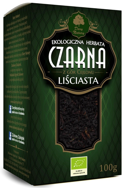 Herbata Czarna Cejlońska Liściasta 100g - Dary Natury
