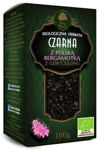 Herbata Czarna z Polską Bergamotką 100g - Dary Natury