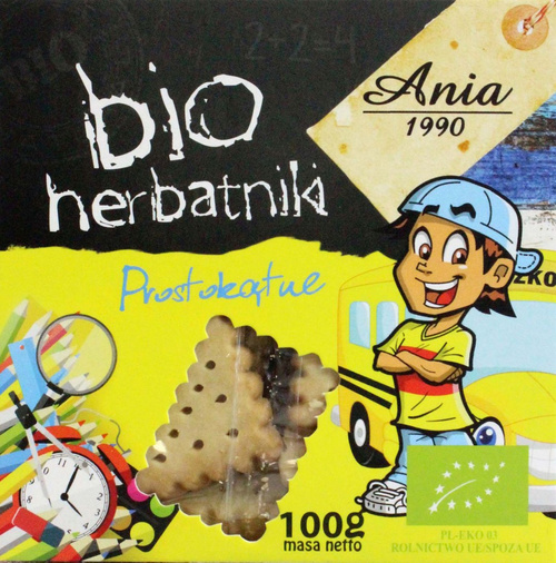 Herbatniki Dla Dzieci Prostokątne 100g - Bio Ania - EKO