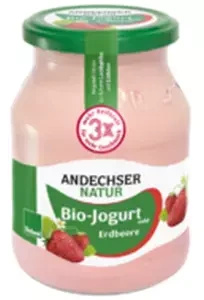 Jogurt Truskawkowy 3,7% 500g - Andechser Natur